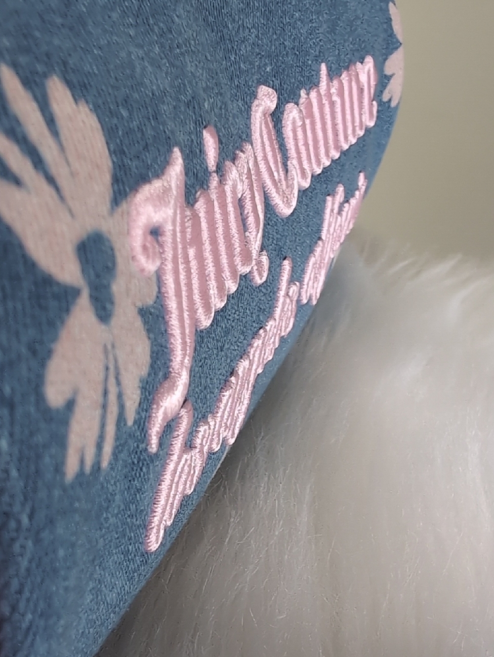 Juicy Couture Denim Pink Daisy Barrell Bag with JC Charm & Butterfly Detail 🦋 - Picture 11 of 16